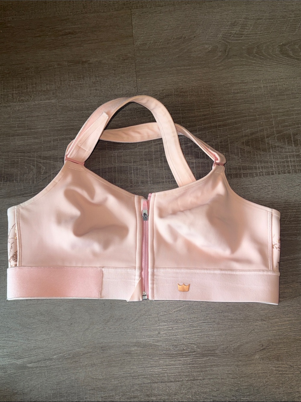 SHEFIT Flex Medium Impact Adjustable Sports Bra Blush Pink Sz 1 Luxe
